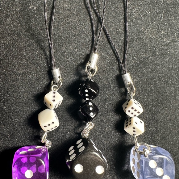 Unique Phone Charm,/ Dice Charm backpack / Dice Gift / Phone Charm Artisan - Picture 4 of 14